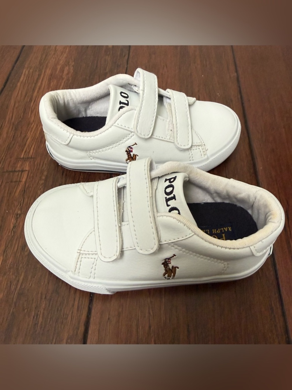 Size 8 Toddler Sneakers Polo by Ralph Lauren White Shoes